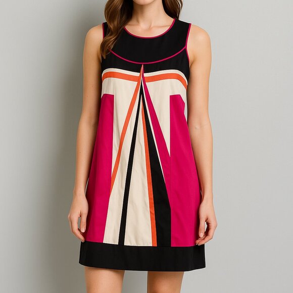Shoshanna Mod Colorblock‎ Sleeveless Dress